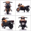 MOTO ELETTRICA PER BAMBINI 18-48 MESI CON FARI E CLACSON, IN PP E METALLO, 88.5X42.5X49 CM, ARANCIO