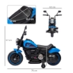 MOTO ELETTRICA PER BAMBINI 18-36 MESI IN PP E METALLO CON ROTELLE E FANALE, 76X42X57 CM, BLU E NERO