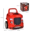 OFFICINA CAMION GIOCATTOLO CON MOTORE E 61 ACCESSORI PER BAMBINI 3-5 ANNI, RUOTE E MANIGLIA, 40X39X47CM - ROSSO