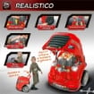 OFFICINA CAMION GIOCATTOLO CON MOTORE E 61 ACCESSORI PER BAMBINI 3-5 ANNI, RUOTE E MANIGLIA, 40X39X47CM - ROSSO