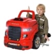 OFFICINA CAMION GIOCATTOLO CON MOTORE E 61 ACCESSORI PER BAMBINI 3-5 ANNI, RUOTE E MANIGLIA, 40X39X47CM - ROSSO