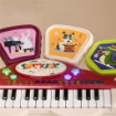 PIANOLA PER BAMBINI 3-6 ANNI CON SGABELLO, MICROFONO, TAMBURO E BACCHETTE, IN PP E ABS, 74X32.2X71 CM