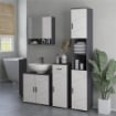 MOBILE SOTTOLAVABO BAGNO PER PIEDISTALLO CON ARMADIETTO 2 ANTE, 60X30X60CM, GRIGIO