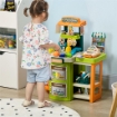 SUPERMERCATO GIOCATTOLO PER BAMBINI 3-6 ANNI CON CASSA E ACCESSORI, DESIGN PIEGHEVOLE A TROLLEY