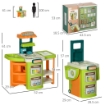 SUPERMERCATO GIOCATTOLO PER BAMBINI 3-6 ANNI CON CASSA E ACCESSORI, DESIGN PIEGHEVOLE A TROLLEY