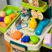 SUPERMERCATO GIOCATTOLO PER BAMBINI 3-6 ANNI CON CASSA E ACCESSORI, DESIGN PIEGHEVOLE A TROLLEY