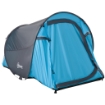 TENDA DA CAMPEGGIO 2 PERSONE CON APERTURA AUTOMATICA POP-UP A CUPOLA, 220X108X110CM, BLU