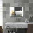 SPECCHIO BAGNO CON LUCE LED A 3 TEMPERATURE, INTERRUTTORE TOUCH E ANTIAPPANNAMENTO, 70X50CM