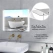 SPECCHIO BAGNO CON LUCE LED A 3 TEMPERATURE, INTERRUTTORE TOUCH E ANTIAPPANNAMENTO, 70X50CM