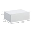 SET 2 COMODINI SOSPESI IN LEGNO, DESIGN MODERNO, 40X30X15CM - BIANCO