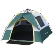 TENDA DA CAMPEGGIO AUTOMATICA PER 2 PERSONE CON TASCHE INTERNE E TAPPETINO, 205X195X135CM VERDE