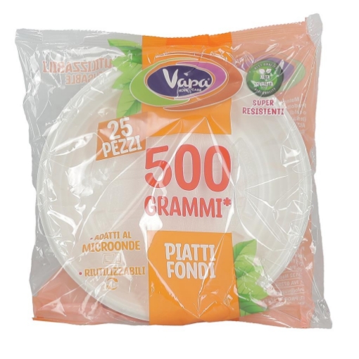 PIATTI VAPA 25PZ FONDI 500GR