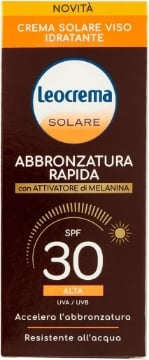 LEOCREMA ABBRONZATURA RAPIDA CREMA VISO IDRATANTE SPF30 TUBO 50 ML