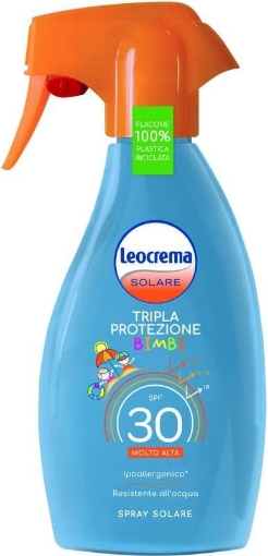 LEOCREMA CREMA SOLARE SPRAY TRIPLA PROTEZIONE RESISTENTE ALL''ACQUA SPF30 250 ML PER BAMBINI 