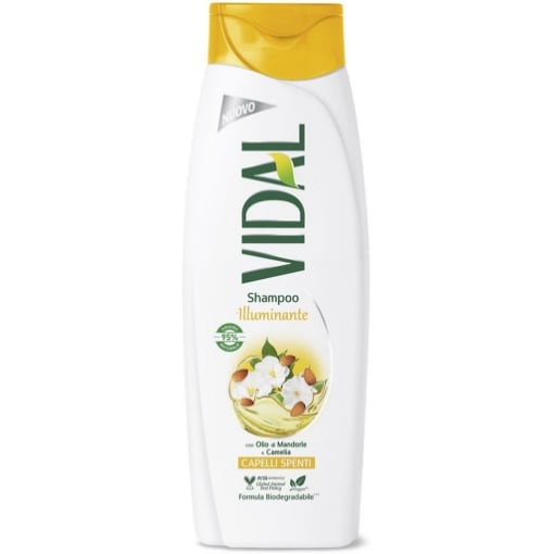 VIDAL SHAMPOO ILLUMINANTE CON OLIO DI MANDORLE E CAMELIA CAPELLI SPENTI 250 ML