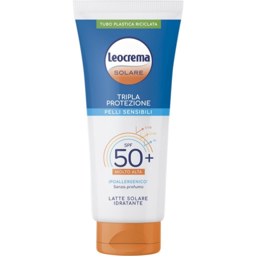 LEOCREMA SOLARE LATTE IDRATANTE PELLI SENSIBILI SPF50+ TUBO 200 ML