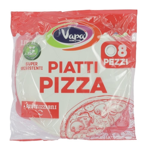 PIATTI PER PIZZA VAPA 33 CM 8PZ SUPER RESISTENTI RIUTILIZZABILI 