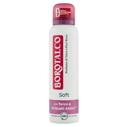 BOROTALCO DEODORANTE SPRAY 150ML NEW SOFTCON TALCO A CRISTALLI ATTIVI OKX