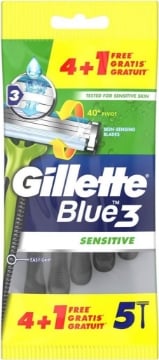 RASOIO GILLETTE BLUE 3 SENSITIVE IN CONFEZIONE DA 4 LAMETTE +1 