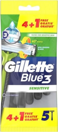 RASOIO GILLETTE BLUE 3 SENSITIVE IN CONFEZIONE DA 4 LAMETTE +1 