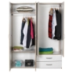 ARMADIO 4 ANTE E 2 CASSETTI COLORE BIANCO 120X170X40