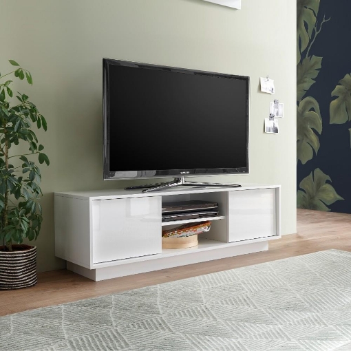 BASE TV ICE COLORE BIANCO LUCIDO