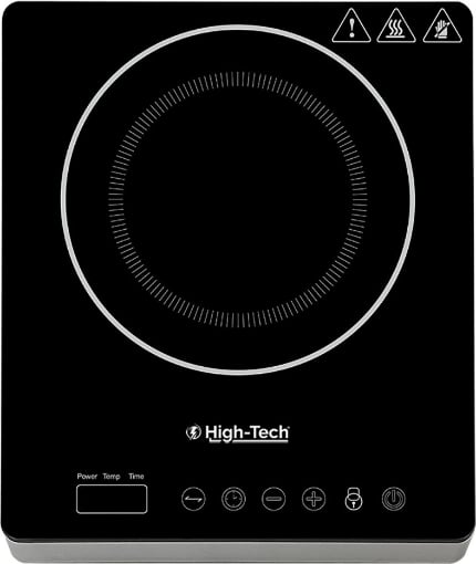 PIASTRA AD INDUZIONE HTC 2000 W VETRO CON TIMER MULTIFUNZONE COLOR NERO OKX