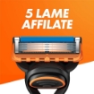 GILLETTE FUSION5 LAMETTE DI RICAMBIO PER RASOIO DA UOMO 4 LAMETTE PER UNA RASATURA PERFETTA OKX