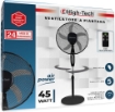 VENTILATORE HTC PIANTANA 45W CON TELECOMANDO AIR POWER PALA 40 CM CON 5 LAME + 3 MODALITÀ DI FUNZIONAMENTO OKX