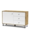 CREDENZA BOLLO 5 CON ANTA E 3 CASSETTI COLORE ROVERE E BIANCO