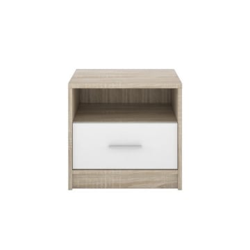 COMODINO NEPO 1 CASSETTO 49,5 CM. ROVERE SONOMA BIANCO