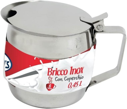 MAURY'S BRICCO IN ACCIAIO INOX CON CAPIENZA DA 0,450  ML( 6 TAZZE) CON COPERCHIO