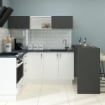 CUCINA ANGOLARE MATERA  CON PENISOLA REVERSIBILE BIANO E NERO 180X160 CM