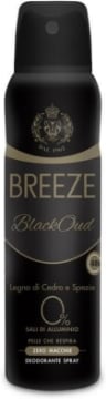 BREEZE DEODORANTE VAPORIZZATORE IDEALE PER UNISEX ADULTO 150 ML BLACKOUD OKX