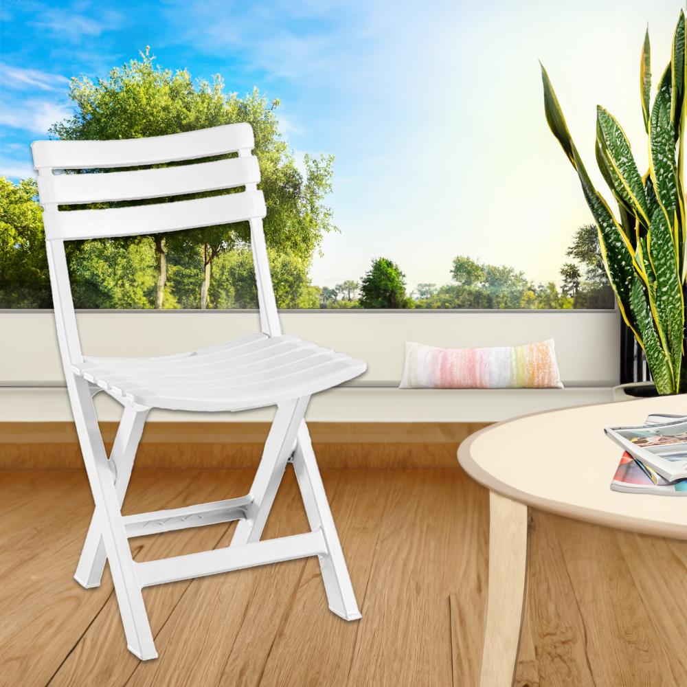 COSTWAY Set Di 2 Sedie Pieghevoli Da Esterno, Sedie Da Pranzo Salvaspazio Per Patio Con Braccioli E Schienale Telaio Triangolare Piedini Di Supporto Sedie Da Giardino Portata 150 Kg 86255917