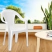 SET 4 SEDIE DA GIARDINO KORA IN POLIPROPILENE COLORE BIANCO 55 X 54 X 82 CM