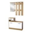 MOBILE INGRESSO RUDOLF XL BIANCO EFFETTO LUCIDO E ROVERE CON