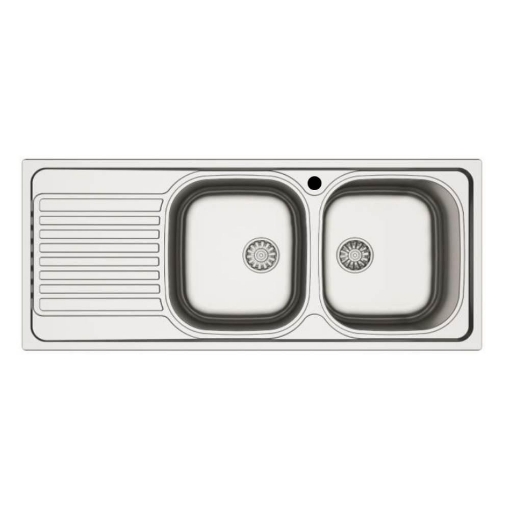 LAVELLO INCASSO CUCINA MP1162SX ACCIAIO116X50 CM DUE VASCHE 