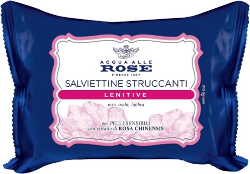 ACQUA ALLE ROSE SALVIETTINE STRUCCANTI LENITIVE PER PELLI SENSIBILI CON ESTRATTO DI ROSA CHINENSIS VISO OCCHI E LABBRA 20 PZ OKX