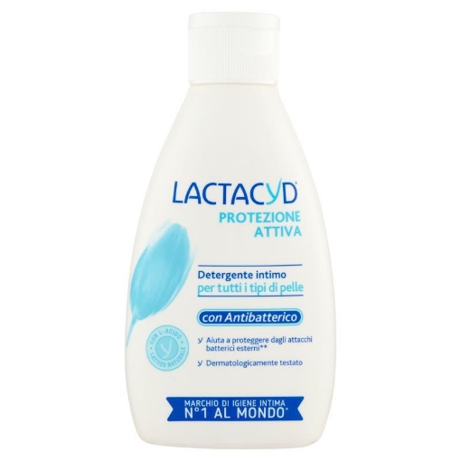 LACTACYD PROTEZIONE ATTIVA DETERGENTE INTIMO PER TUTTI I TIPI DI PELLE CON ANTIBATTERICO 200 ML OKX