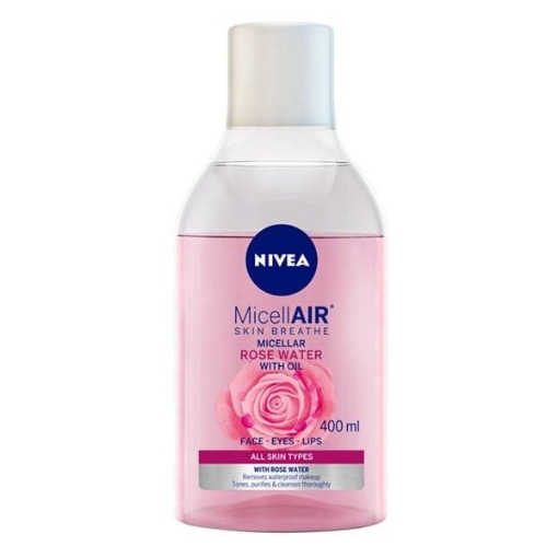 NIVEA ACQUA MICELLARE 400 ML CON OLIO E ACQUA DI ROSE BIO PELLI SECCHE SENSIBILI OKX