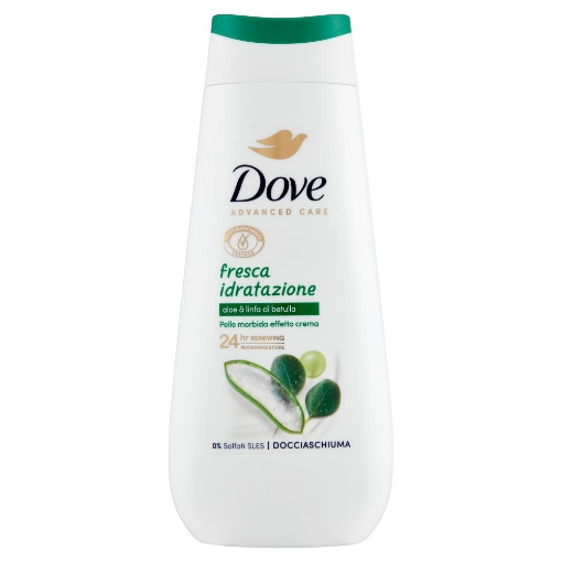 DOVE ADVANCED CARE DOCCIASCHIUMA FRESCA IDRATAZIONE ALOE & LINFA DI BETULLA 225 ML OKX