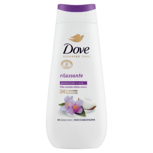 DOVE ADVANCED CARE DOCCIASCHIUMA RILASSANTE GELSOMINO E LATTE DI COCCO 225 ML OKX