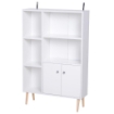 MOBILETTO LIBRERIA CON PIEDINI IN LEGNO DI PINO BIANCO 80 X 23.5 X 118CM