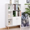 MOBILETTO LIBRERIA CON PIEDINI IN LEGNO DI PINO BIANCO 80 X 23.5 X 118CM