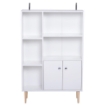 MOBILETTO LIBRERIA CON PIEDINI IN LEGNO DI PINO BIANCO 80 X 23.5 X 118CM