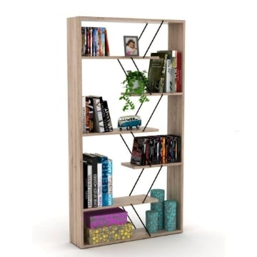 LIBRERIA TARS COLORE ROVERE MISURE 84X24X157H