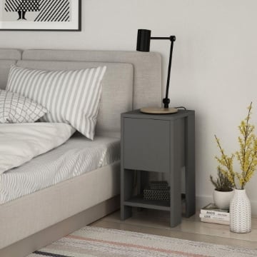 COMODINO EMA ANTRACITE ANTA RIBALTA 30X30X55H