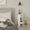 TAVOLINO COMODINO DI DESIGN ELOS COLORE BIANCO 27X25X60H DES