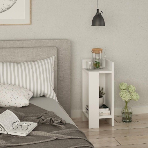TAVOLINO COMODINO DI DESIGN ELOS COLORE BIANCO 27X25X60H DES